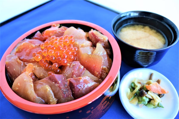 【盛岡発】ふだいの昆布と朝どれ海鮮漬けカケホ丼と三陸鉄道レトロ列車1